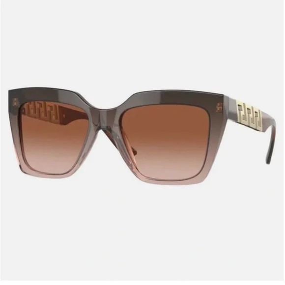 Versace Gold and Brown Designer Sunglasses - Picture 1 of 11